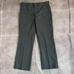 Men's Vintage 70's Tassel LTD 100% Wool Dark Gray Dress Pant Slacks Sz 36 X 30